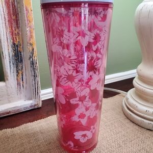 Starbucks Venti Washington DC Tumbler. Pink with Cherryblossom Design.